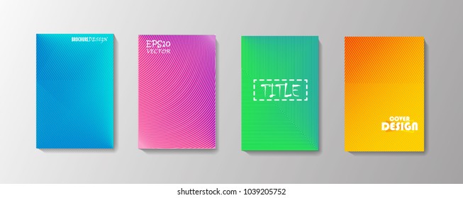 Colorful covers design. Minimal geometric pattern gradients. Eps10 vector.
