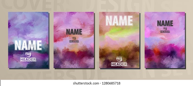 Colorful covers design set.