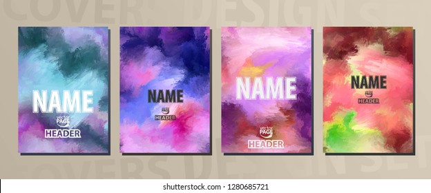 Colorful covers design set.