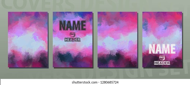 Colorful covers design set.