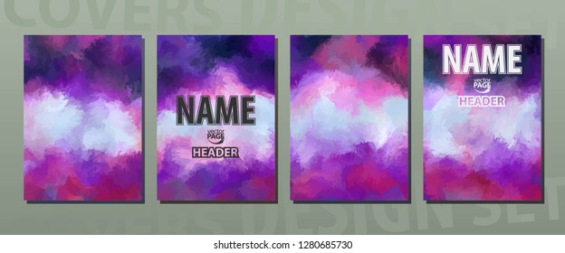 Colorful covers design set.