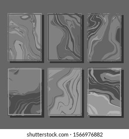 Colorful covers design set. Abstract shapes, holographic, fluid and liquid colors, trendy gradients. Futuristic vector posters.