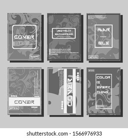 Colorful covers design set. Abstract shapes, holographic, fluid and liquid colors, trendy gradients. Futuristic vector posters.