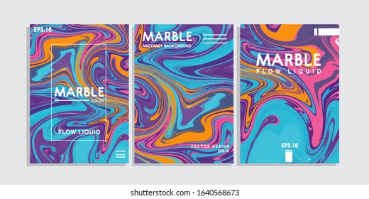 Colorful covers design set. Abstract shapes, holographic, fluid and liquid colors, trendy gradients. Futuristic vector posters, bundle background