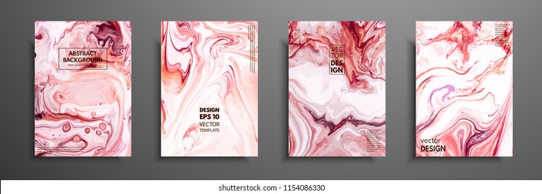 Colorful covers design set with textures. Closeup of the painting. Abstract bright hand painted background, fluid acrylic painting on canvas. Fragment of artwork. Modern art.