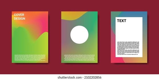coloridas portadas de diseño ulustración vectorial