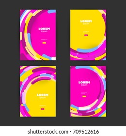 Colorful Covers with Pattern - Applicable for Banners, Placards, Posters, Flyers - EPS10 Vector Background Template