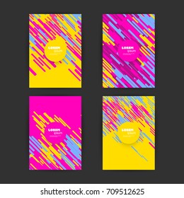 Farbige Covers mit Muster - Anwendbar für Banner, Plakate, Poster, Flyer - EPS10 Vektorhintergrund - Vorlage für Vektorhintergrund