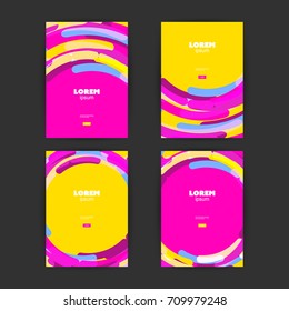 Colorful Covers with Pattern - Applicable for Banners, Placards, Posters, Flyers - EPS10 Vector Background Template