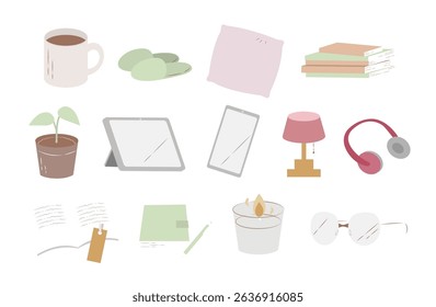 Colorful cozy items for home life