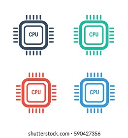 Colorful CPU icons