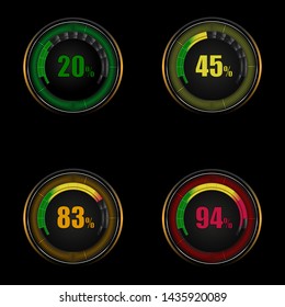 Colorful CPU load indicators with LED lights