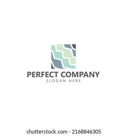 Colorful cracked square vector logo. Suitable for company, cover, event and organization.