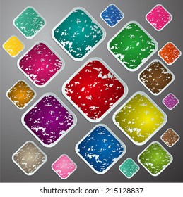 colorful crayon speech bubble set. text box.
