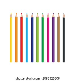 Colorful crayons. Colored pencils vector