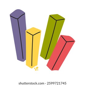 Colorful crayons kit drawing item