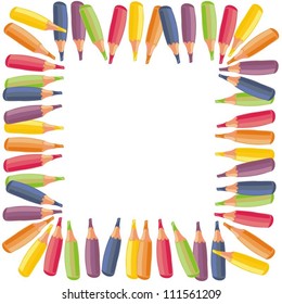 Colorful Crayons Template Stock Vector (Royalty Free) 111561209 ...