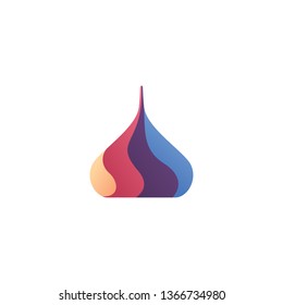 colorful cream drop for cake logo vector illustration icon