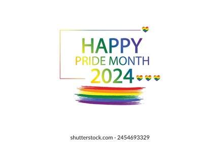 Colorful Creation Text Illustration Design to Celebrate Pride Month 2024