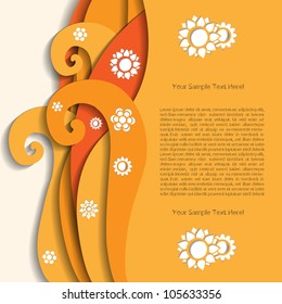 Colorful creative abstract business modern 3d vector speech bubbles with flower pattern