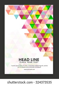 Colorful creative abstract design decorated, one page Business Flyer, Banner or Template design.