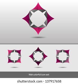 Colorful creative abstract vector icon set