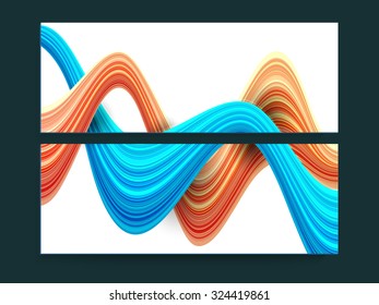 Colorful creative abstract waves website header or banner set.