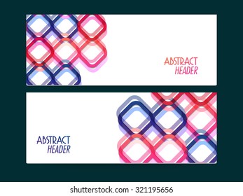 Colorful creative Abstract website header or banner set for your company.