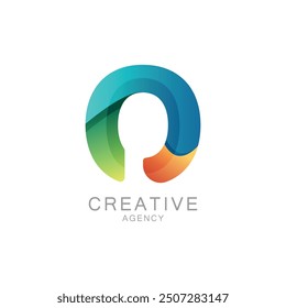 Colorful Creative Agency Logo With Gradient Letter O Design
