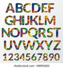 Colorful creative alphabet letters. Vector
