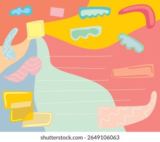 Fundo criativo colorido. Bonito para fundos, apresentações, cartões de saudação, instagram ou facebook posts, modelos.