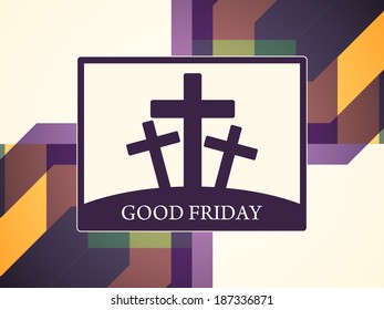 colorful creative card design for Good Friday. vector illustration