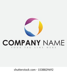 Colorful and Creative Circular Logo design 