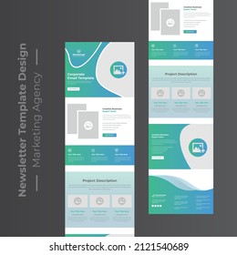 Colorful Creative Corporate Email Marketing Newsletter template For Promoting Business Services