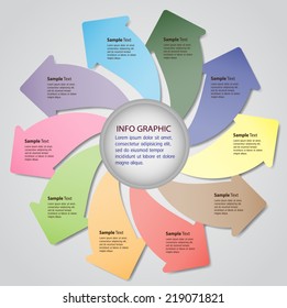 colorful creative design modern arrow text box template for website and graphic. 
