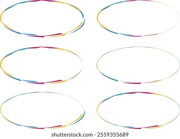colorful creative different abstract circles set vector