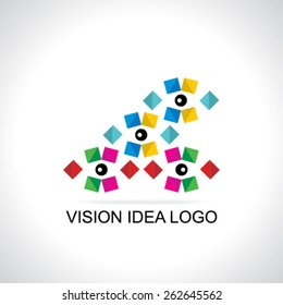 colorful creative eye vision concept