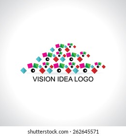 colorful creative eye vision concept