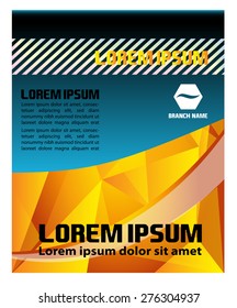 Colorful Creative Flyer polygonal background
