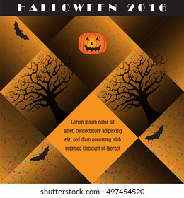 A colorful creative Halloween background with space for your text