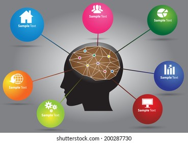 colorful creative idea concept. icon