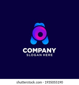 Colorful creative letter A logo Vector. Gradadation style. Modern Logo. Usable to your business or company