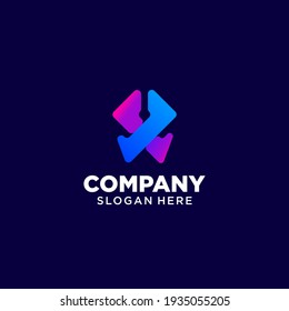 Colorful creative letter A logo Vector. Gradadation style. Modern Logo. Usable to your business or company