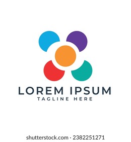 símbolo de círculo de diseño de logotipo creativo colorido