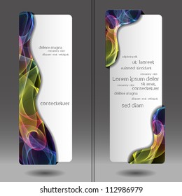 Colorful creative modern abstract banner set with lines