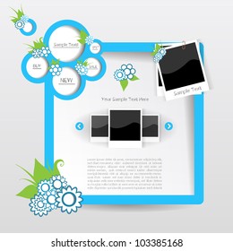 Colorful creative modern abstract editable vector text box portfolio with spring pattern