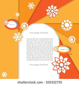Colorful creative modern abstract vector website design with flower pattern
