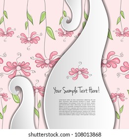 Colorful creative modern abstract vector happy background with flower pattern