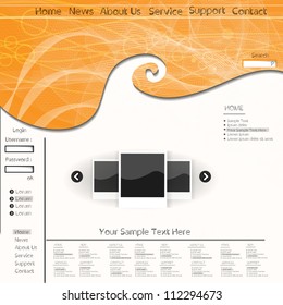 Colorful creative modern abstract vector website design with line pattern background