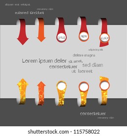 Colorful creative modern abstract vector arrow set